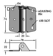 Spring Loaded Gate Hinge - Zinc plated - Stainless Steel